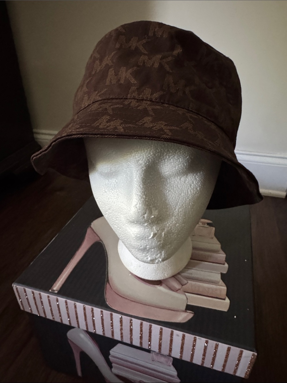 Michael Kors Chocolate MK Monogram Bucket Hat